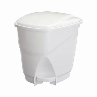 Imagem de Lixeira Astra Ecológica Pedal 16 litros Branco Ref. LP1