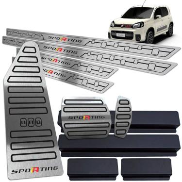 Imagem de Soleira Pedaleira Descanso Preto Uno Sporting 11/18 Auto