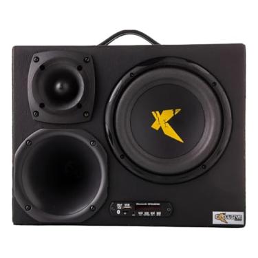 Imagem de Caixa de Som Amplificada Trio 300W RMS, Subwoofer 8 Polegadas, Bluetooth, Bivolt, Residencial e Automotivo