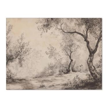 Imagem de ZERFVTG Arte de parede cristã em tela Jesus no jardim do Getsêmani Pôster de oração vintage religiosa arte bíblica para decoração de parede de sala de igreja 30 x 40 cm sem moldura