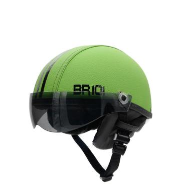 Imagem de Capacete coquinho scooter elétrica bike verde neon viseira