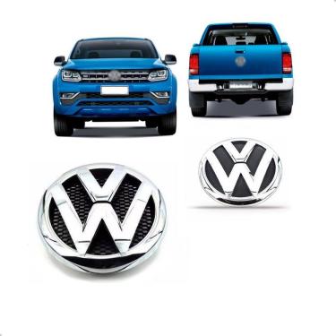 Imagem de Kit Emblema Amarok 2013 A 2016 Grade E Tampa Traseira