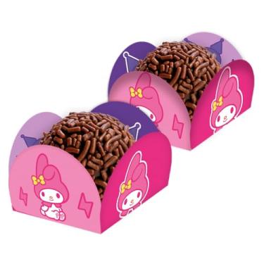 Imagem de Porta Forminha My Melody E Kuromi - Embalagem com 40 unidades.