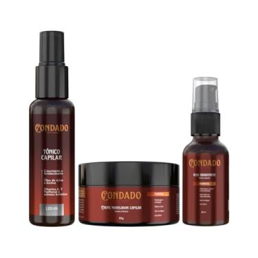 Imagem de Kit Fortificante Tônico capilar Creme modelador Óleo hidratante Refrescante Crescimento Condado (Floresta (Amadeirado))