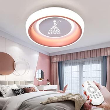 Imagem de Luminária de teto LED moderna, luminária de teto, luminária decorativa, regulável, para sala de estar, cozinha, luminária suspensa com controle remoto, acrílico, escritório, corredor, ilumin