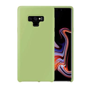 Imagem de Capa de telefone de silicone líquido para Samsung Galaxy Note 9 N960 6,4 polegadas à prova de choque/borracha gel/capa de proteção contra quedas verde