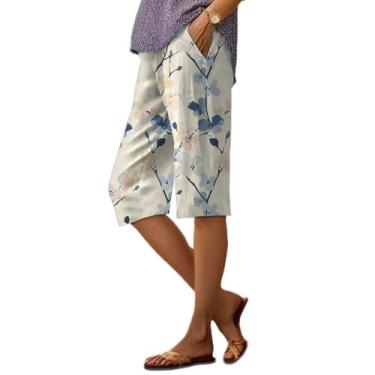 Imagem de Calças domirica Summer Floral Print Femininas de Algodão XL
