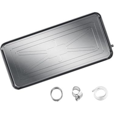 Imagem de Bandeja De Gotejamento De Ar Condicionado, Bandeja De Aço Inoxidável Para Ar Condicionado Almofada Coletora De água - Perfeita Para Sistemas De Bomba De Calor, 100 * 47cm/39 * 19in, 200cm hose