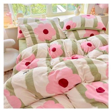 Imagem de Capa de edredom de pelúcia de inverno, quente, fofo, luxuoso, super macio, conjunto de cama de veludo de leite, conjunto de 4 peças, capa de edredom completa (cor: 01, tamanho: cama de 1,5 m - 1,8 m