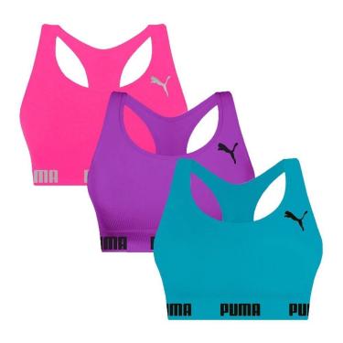 Imagem de Kit 3 Tops Puma Nadador Sem Costura Feminino