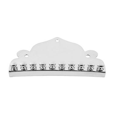 Imagem de Mingzhe Peça Traseira de Bandolim de Metal, Substituição de 10 Cordas para Instrumento Musical, Cor Cromada