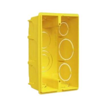 Imagem de Caixa de Luz 4x2 Amarela embutir - Variada, Amarelo