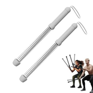 Imagem de Cordas de batalha sem corda para academia em casa - 2 peças de cordas de treino com alças antiderrapantes, cordas de treino duráveis para todos os níveis de condicionamento físico (cinza)