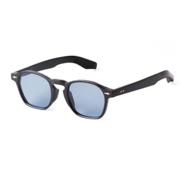 Imagem de Óculos de sol vintage com armação de tartaruga e rebites da moda, feminino e masculino (5)