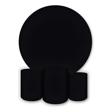 Imagem de Painel Redondo E Capas De Cilindro Sublimado Preto