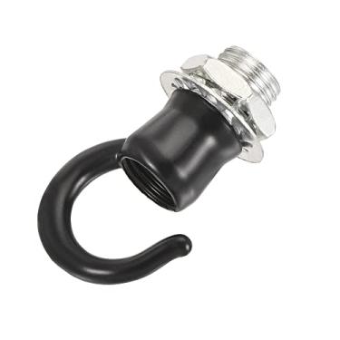 Imagem de Acessórios de gancho de teto de liga de 22 mm x 28 mm para lustre placa de luz pendente de teto, preto