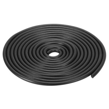 Imagem de Tira de vedação redonda de borracha nitrílica, 4 mm (5/81.3 cm) de diâmetro 2 metros (6,56 pés) de borracha sólida dura longa para vedação DIY, equipamentos industriais e móveis