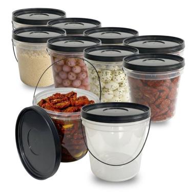 Imagem de Balde Transparente 3.2L Para Arroz - 8 Pçs