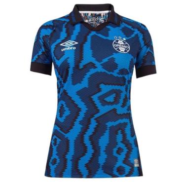 Imagem de Camisa Pólo Feminina Grêmio III Azul Umbro 2022-Feminino