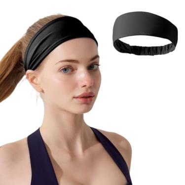 Imagem de Faixa elástica esportiva feminina para treino, fitness, respirável, absorvente de suor para corrida, ioga, academia