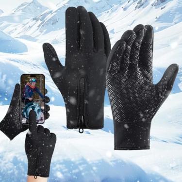 Imagem de Luvas de ciclismo de inverno para homens e mulheres – Impermeáveis, térmicas, antiderrapante para andar de bicicleta e atividades em clima frio