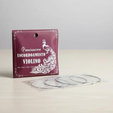 Imagem de Jogo De Cordas Encordoamento Para Violino 4/4 Liga De Aço