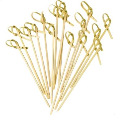 Imagem de 2X 100 Espetos Aperitivo Bambu Decorativo Evento Lanches Buf