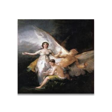 Imagem de Cena de Inquisição Espanhol Romântico Francisco De Goya Arte em Tela - Obra-prima Clássica para Decoração de Escritório Doméstico Emoldurado 39,98 x 48 cm