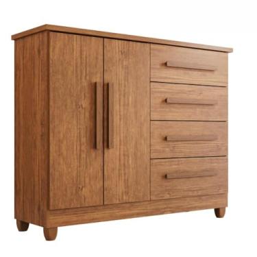 Imagem de Cômoda 2 Portas 4 Gavetas Madri Plus Com Sapateira