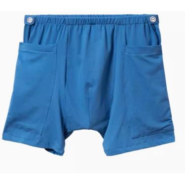 Imagem de Cuecas Para Cateter Para Homens, Cuecas Para Cuidados Com Ostomia Masculinas, Algodão Macio Que Previne Movimentos, Bolsos Laterais Duplos Para Pessoas Incontinentes, E, L