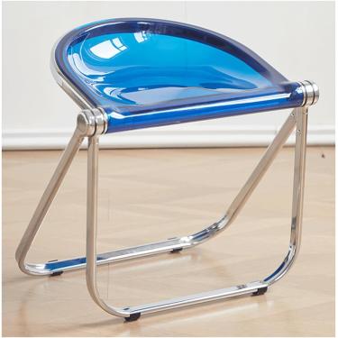 Imagem de Cadeira De Jantar De Plástico, Cadeira De Cozinha Moderna Sem Braços Com Estrutura De Metal E Almofadas Antiderrapantes, Cadeira Dobrável Para Sala De Jantar, Green