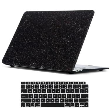 Imagem de iNOTOGG Compatível com MacBook Pro 14 polegadas versão 2024-2021 M4 M3 M2 M1 Pro/Max Chip com Touch ID, capa protetora de plástico rígido brilhante com capa de teclado para novo Pro 14.2, preta