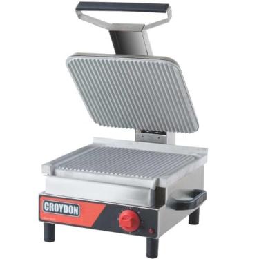 Imagem de Sanduicheira Elétrica Simples 110V Chapa Estriada Alumínio SASE - Croydon
