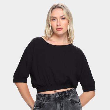 Imagem de Blusa Cropped Cantão Elástico Feminina-Feminino