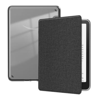 Imagem de Akacy Capa de textura de tecido transparente e macio para Kindle paperwhite de 7 polegadas (modelos SA568B e SA569P versão 2024), capa leve (4)