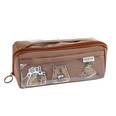 Imagem de Estojo de lápis de grande capacidade com design de desenho animado de 