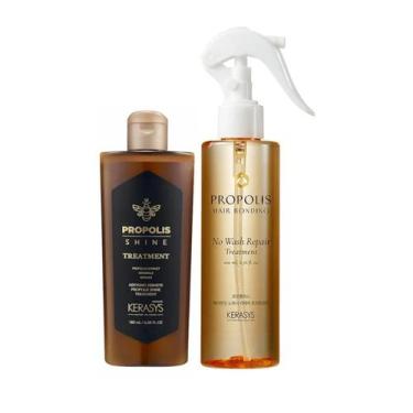 Imagem de Kerasys Própolis (Tratamento Shine 180ml + Leave in No Wash 200ml)
