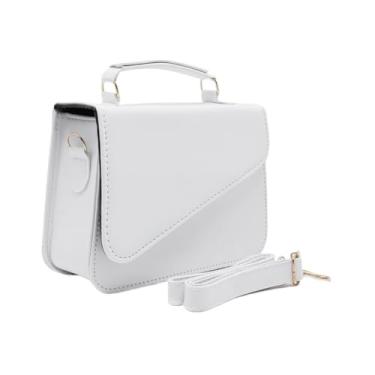Imagem de Bolsa Feminina Mini Clutch ideal para outfits casuais e elegantes prática + charmosa, perfeita para passeios, encontros e eventos leves(Branco)