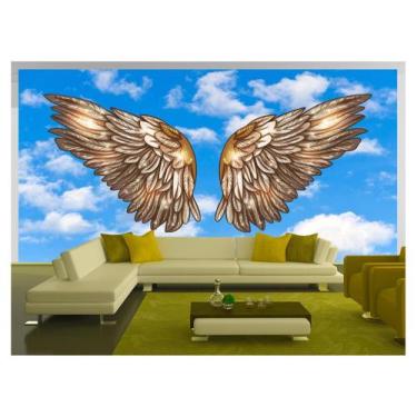Imagem de Papel De Parede 3D Arte Asas Selfie Insta Cores 3,5M Tra314 - Você Dec