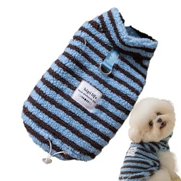 Imagem de Suéter de cachorro – Fantasia listrada de lã para animais de estimação – Roupa quente de inverno para cães e meninas, suéter para uso ao ar livre, interior, Halloween, Natal