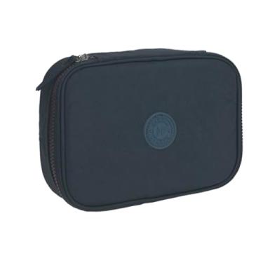 Imagem de Estojo Box Grande BakPak Unissex BP25E22 Quadrado Divisória (Azul Escuro)