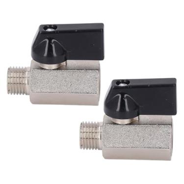 Imagem de Hyuduo Mini Válvula de Esfera de Latão G1/4 Rosca Fêmea Macho Galvanizada Jateamento para Controle Apertado de água de Ar Em Sistemas de Encanamento
