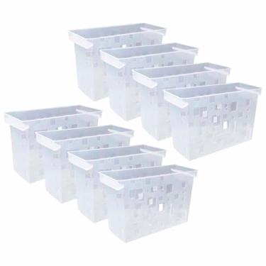 Imagem de 8 Caixa Arquivo Dello Cristal Para Pasta Suspensa Documento