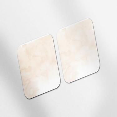 Imagem de Porta Copos Com Ilustração Personalizada Abstract Beige Watercolor Stain 10.5x10.5cm