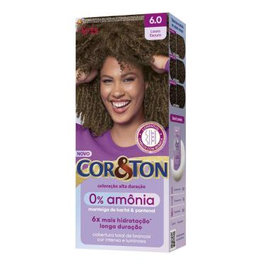 Imagem de Tintura Cor&Ton Sem Amônia Louro Escuro 6.0 Kit