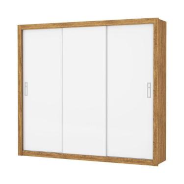 Imagem de Guarda Roupa Casal Ilhéus 3 Pts 4 Gvts 6 Prat Carioca Móveis Cinamomo-branco