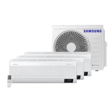 Imagem de Ar Condicionado Multi Split Samsung Hi Wall Wind Free 3x9000 BTU/h Que