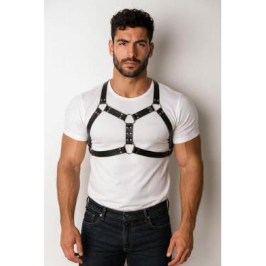 Imagem de Arreio Harness Masculino Peitoral em material sintético - OCASO, Preto