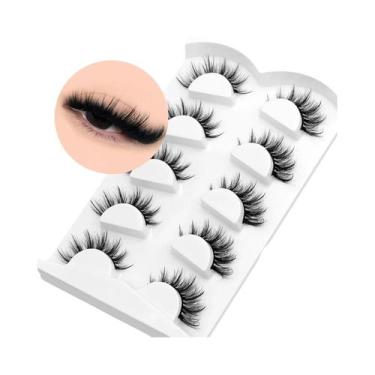 Imagem de Cílios Postiços 8D Espessos E Volumosos Lasvirey Para Maquiagem Dramát