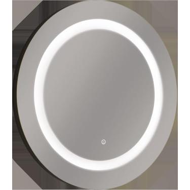 Imagem de Espelho Redondo Jateado 60cm Preto Quarto Sala Banheiro